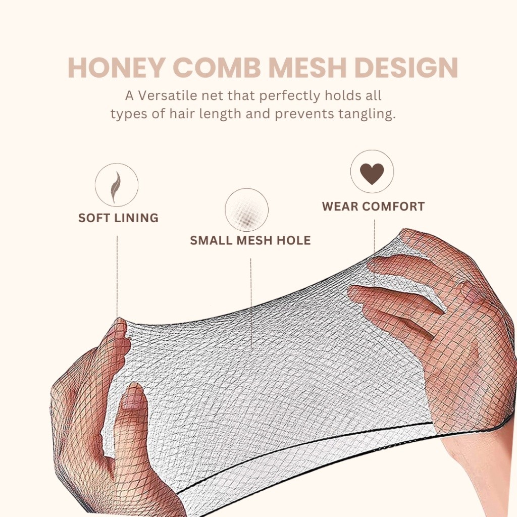 mixshop High Elasticity Invisible Micro Mesh Hairnet, Hair Net [10pcs ...