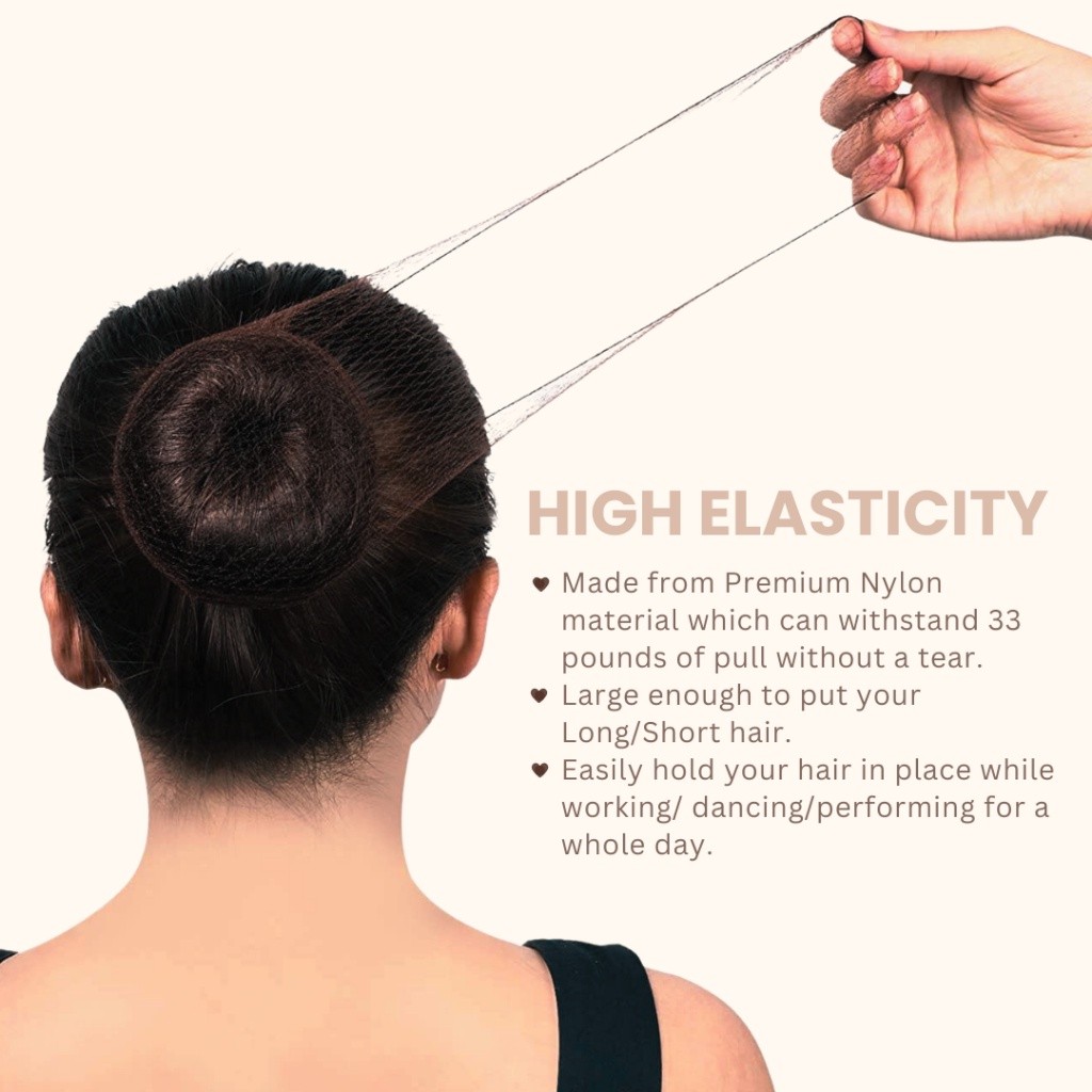 mixshop High Elasticity Invisible Micro Mesh Hairnet, Hair Net [10pcs ...